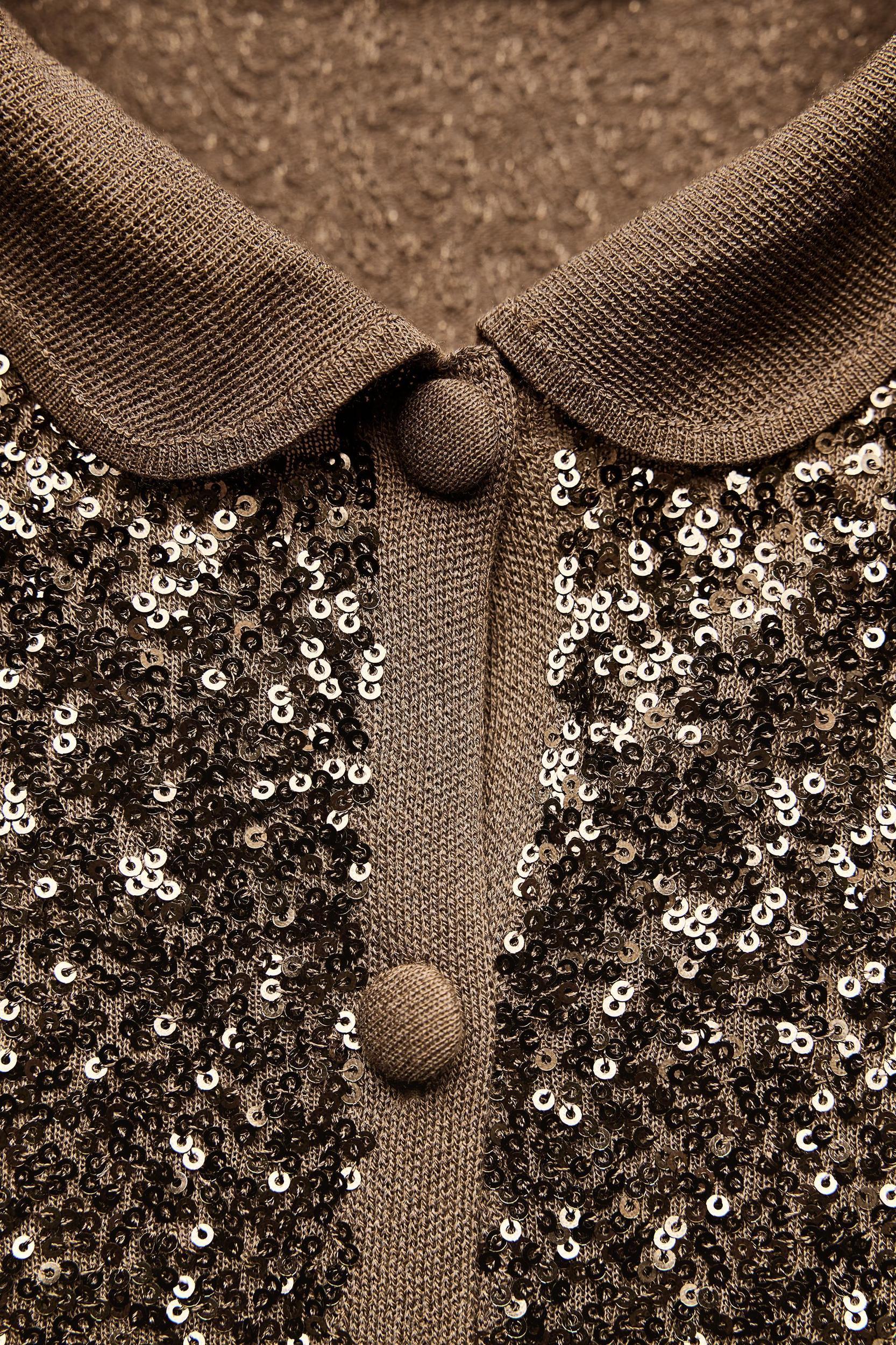 SEQUIN KNIT TOP Product Image