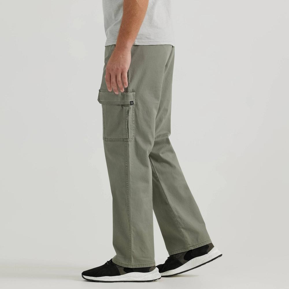 Wrangler Men's ATG Relaxed Cargo Pants - Dusty Olive 38x30: Heavyweight Cotton Spandex, Mid Rise, Stretch Product Image
