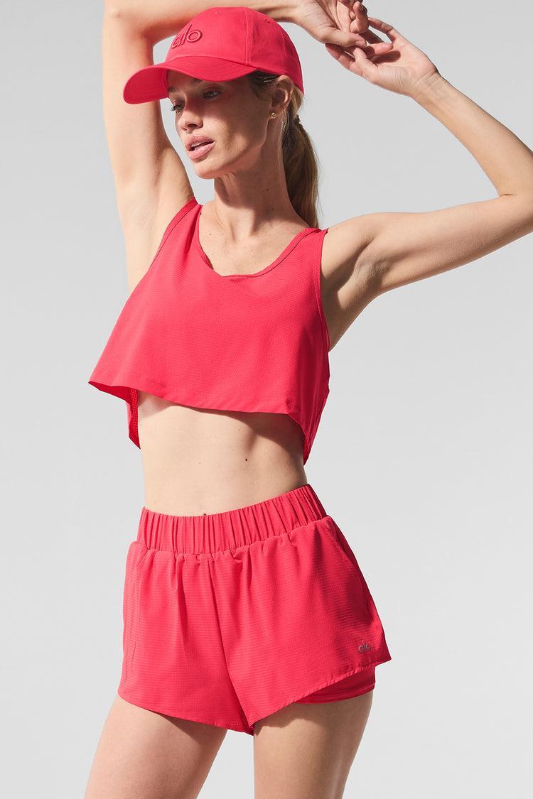 Cropped Sport Star Tank - Candy Red Female Product Image