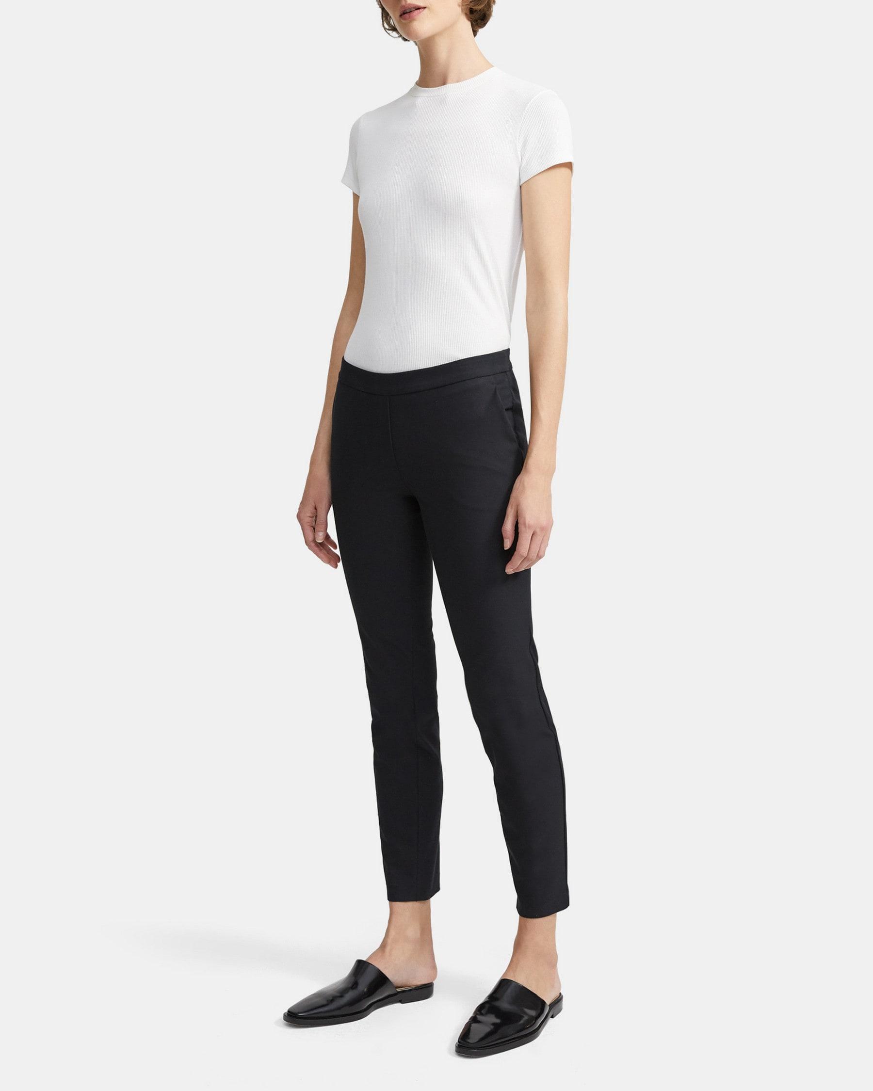 Slim Pull-On Pant in Stretch Cotton Product Image