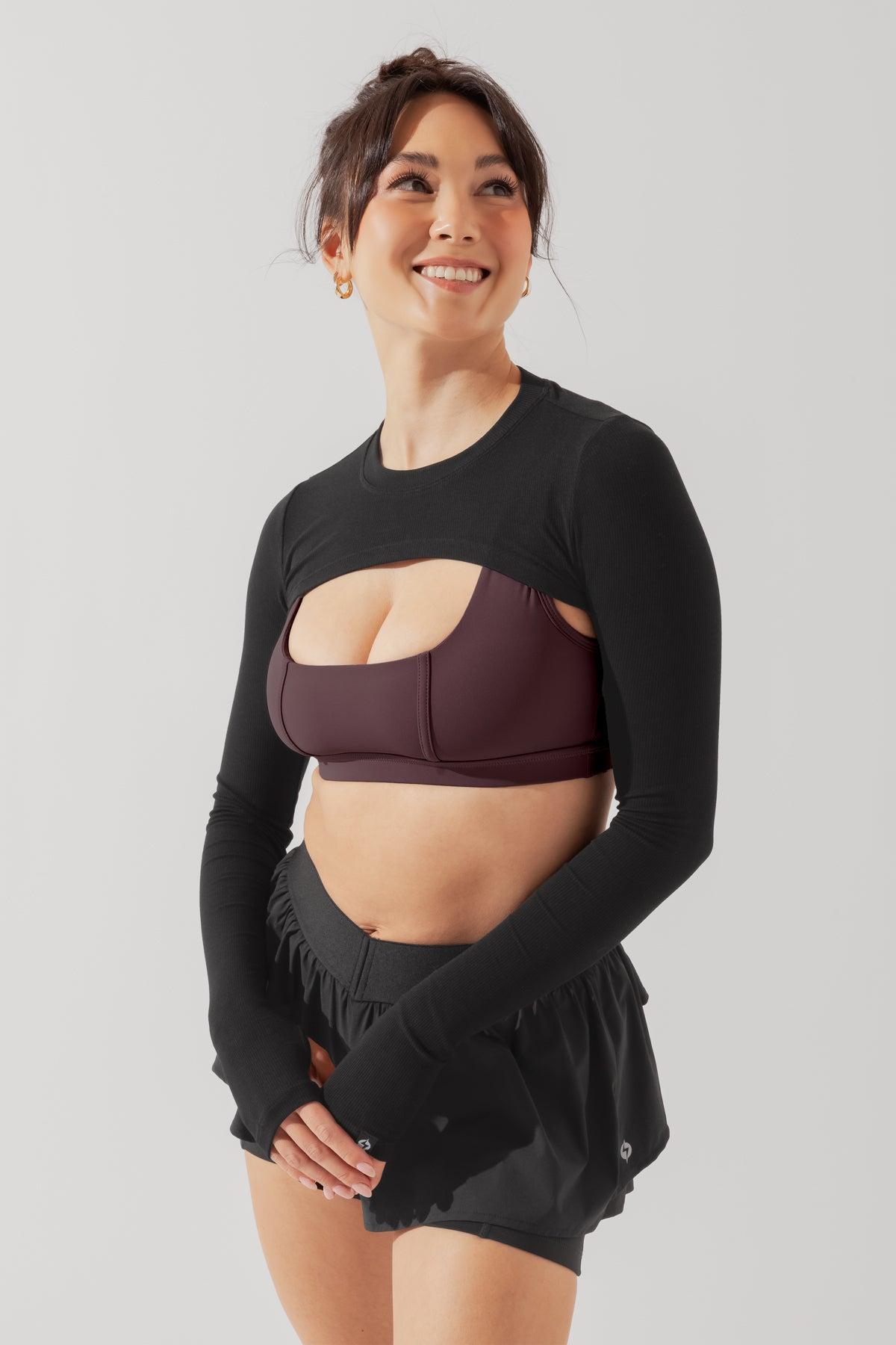 Relevé Ribbed Shrug - Black Product Image
