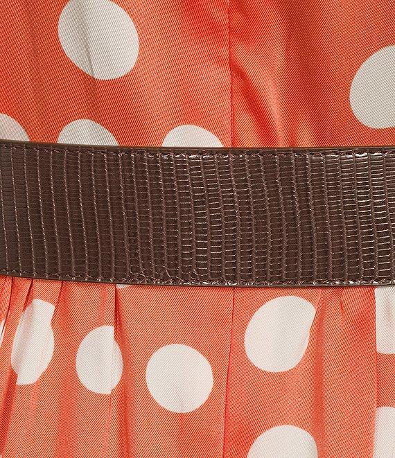 Donna Karan Halter Neck Polka Dot Print Belted Midi Dress Product Image