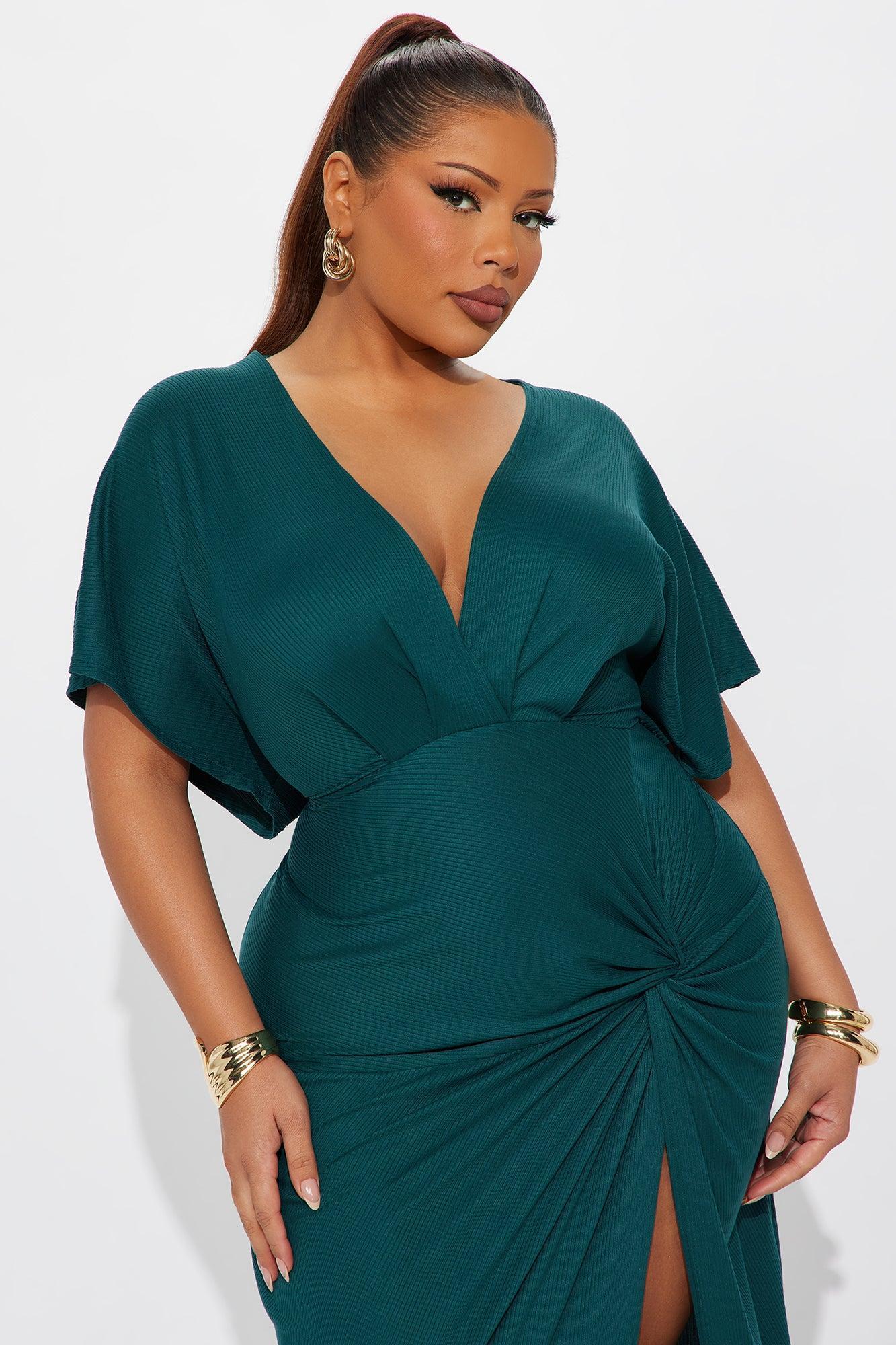 Stunning Scenes Maxi Dress - Hunter Green Product Image