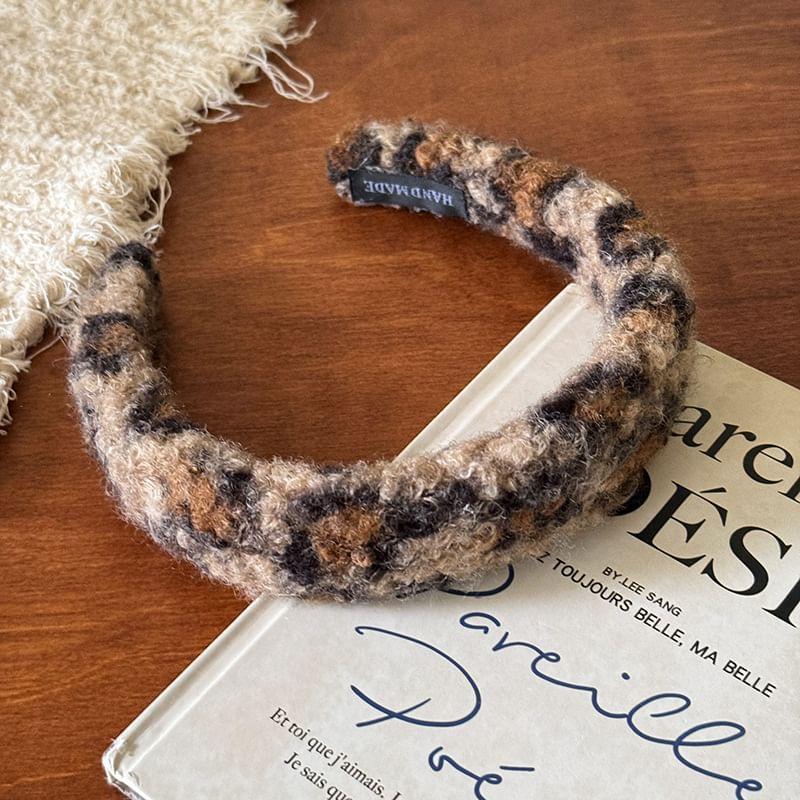 Leopard Furry Headband Product Image