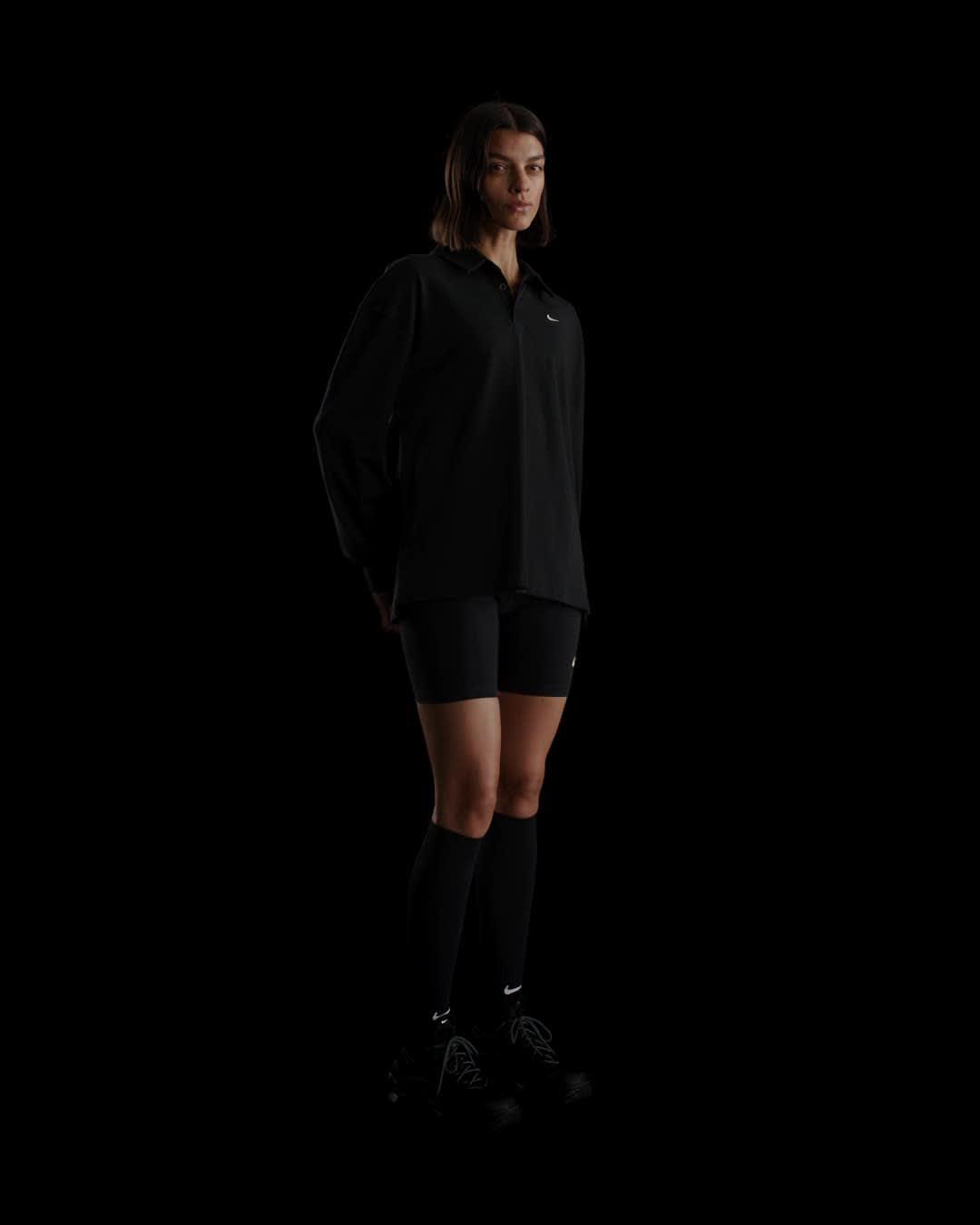 Women's Nike Sportswear Essential Oversized Long-Sleeve Polo Product Image