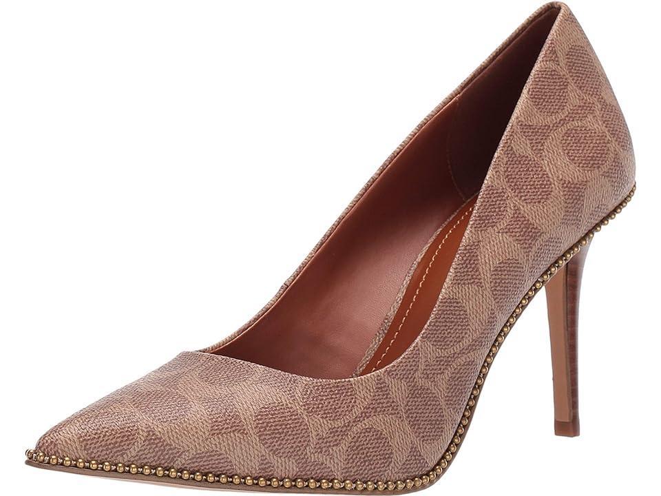 Womens Waverly Bead-Trim Signature Coated Canvas Pumps Product Image