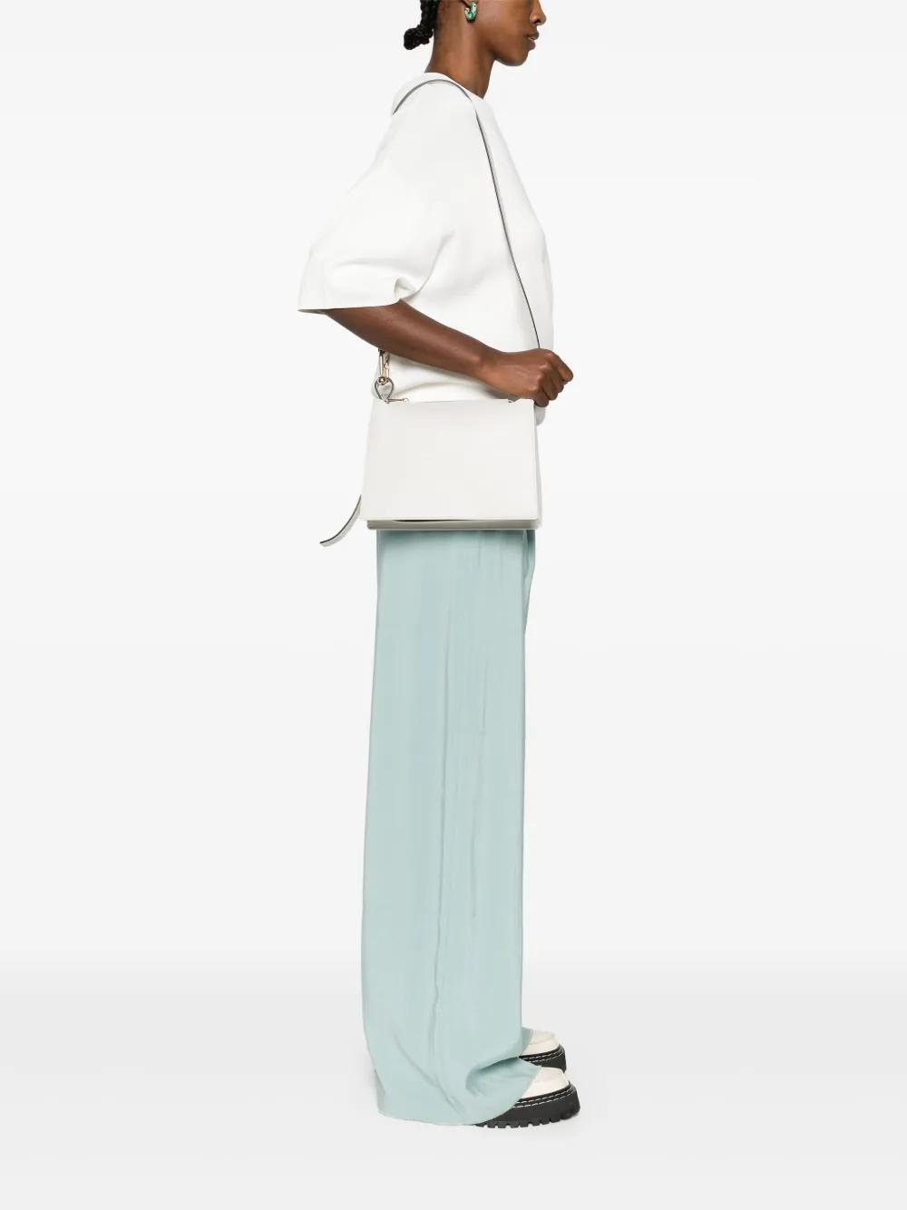 FURLA Nuvola Leather Shoulder Bag In White Product Image