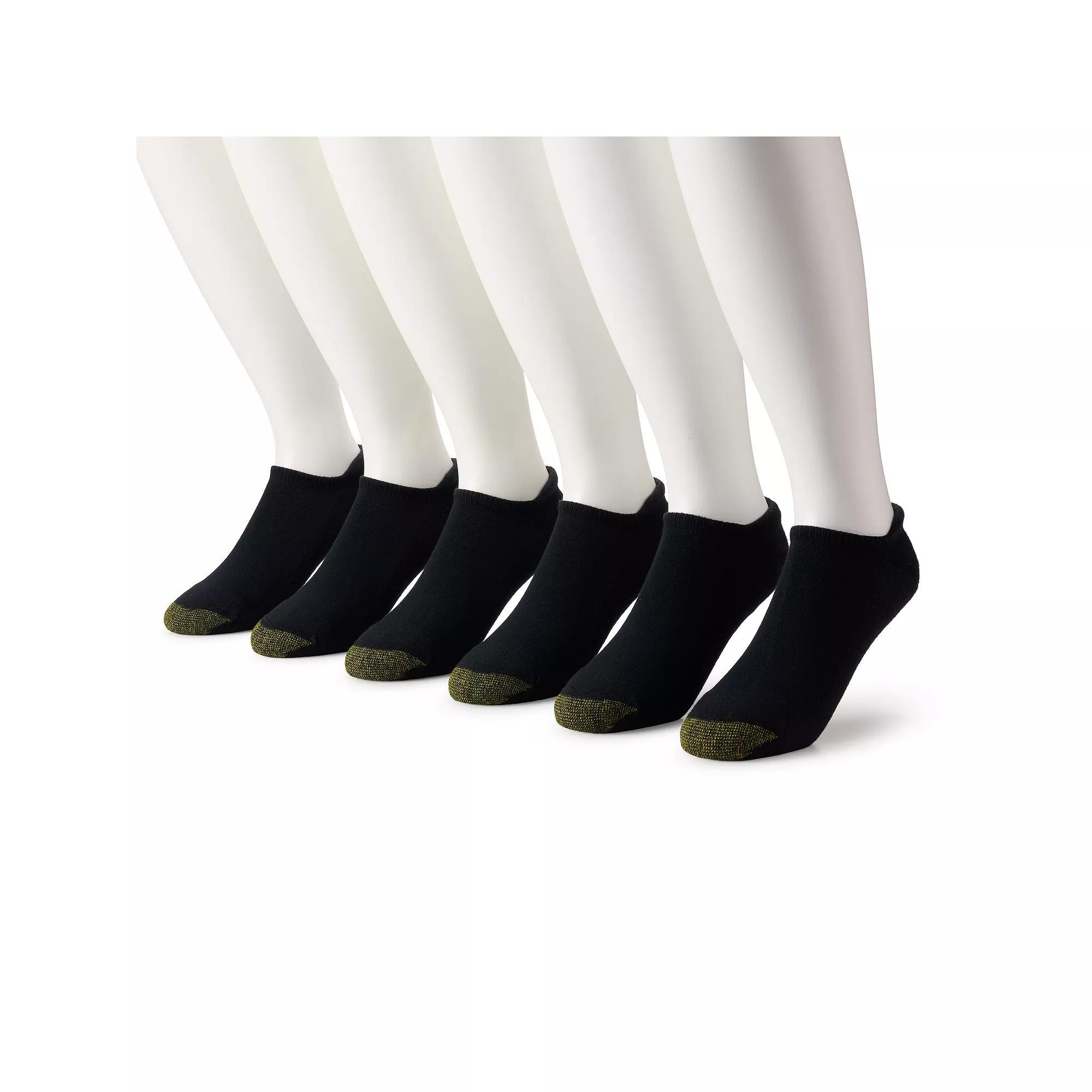 Mens GOLDTOE 6-Pack Athletic Heel Tab No-Show Socks Product Image