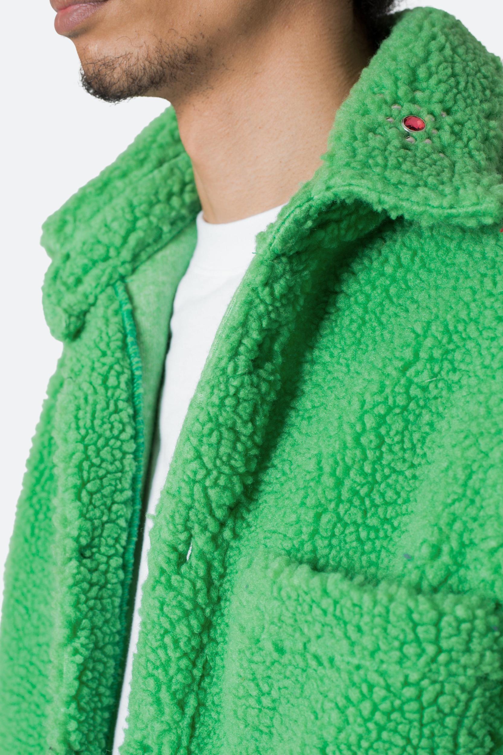 Jewel Sherpa Jacket - Green Product Image
