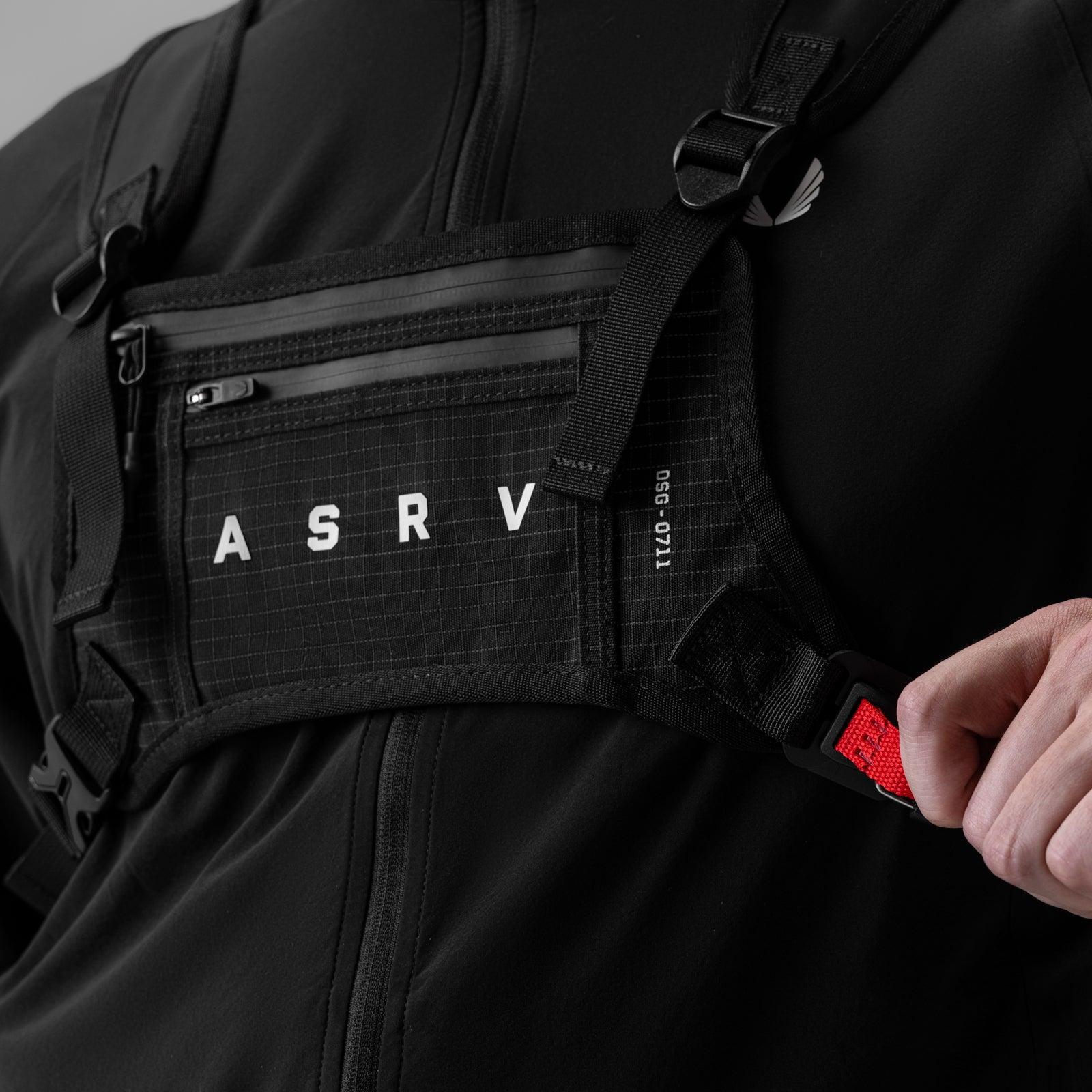 0711. Cordura® Lightweight Chest Pack - Black "Grid" Product Image