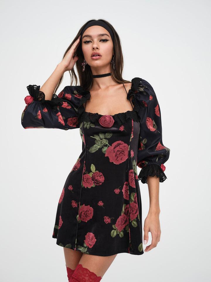 Yara Mini Dress — Black Product Image