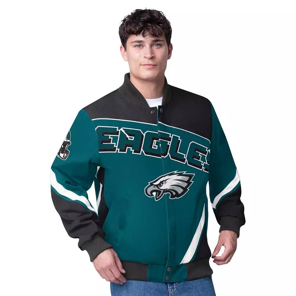 Men's G-III Extreme  Green Philadelphia Eagles Maximum Racing Full-Snap Jacket, Size: XL Product Image