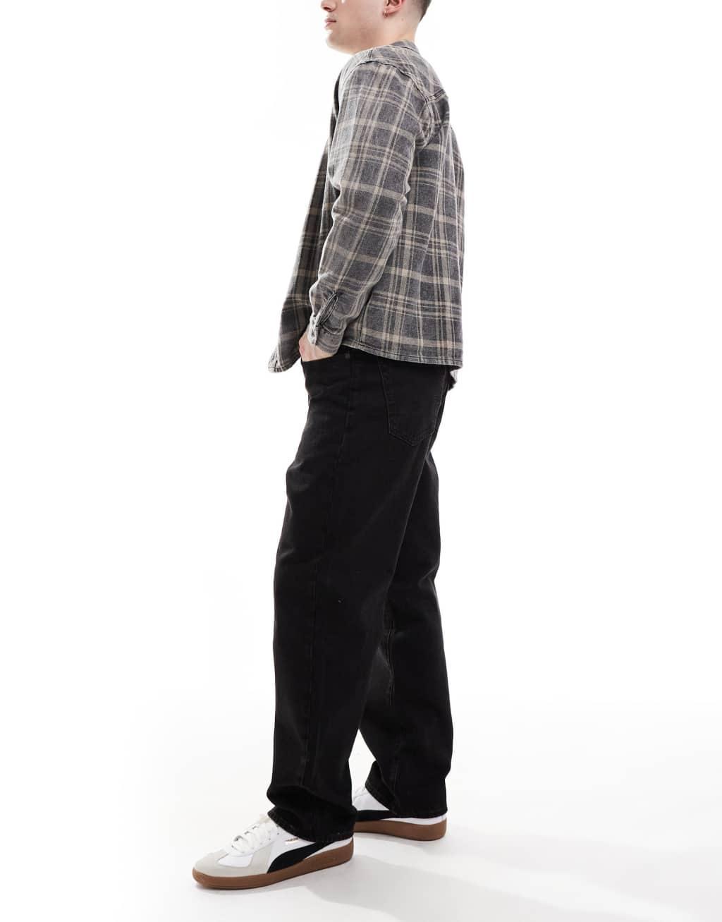 Levi's 568 loose straight fit jeans in black Product Image