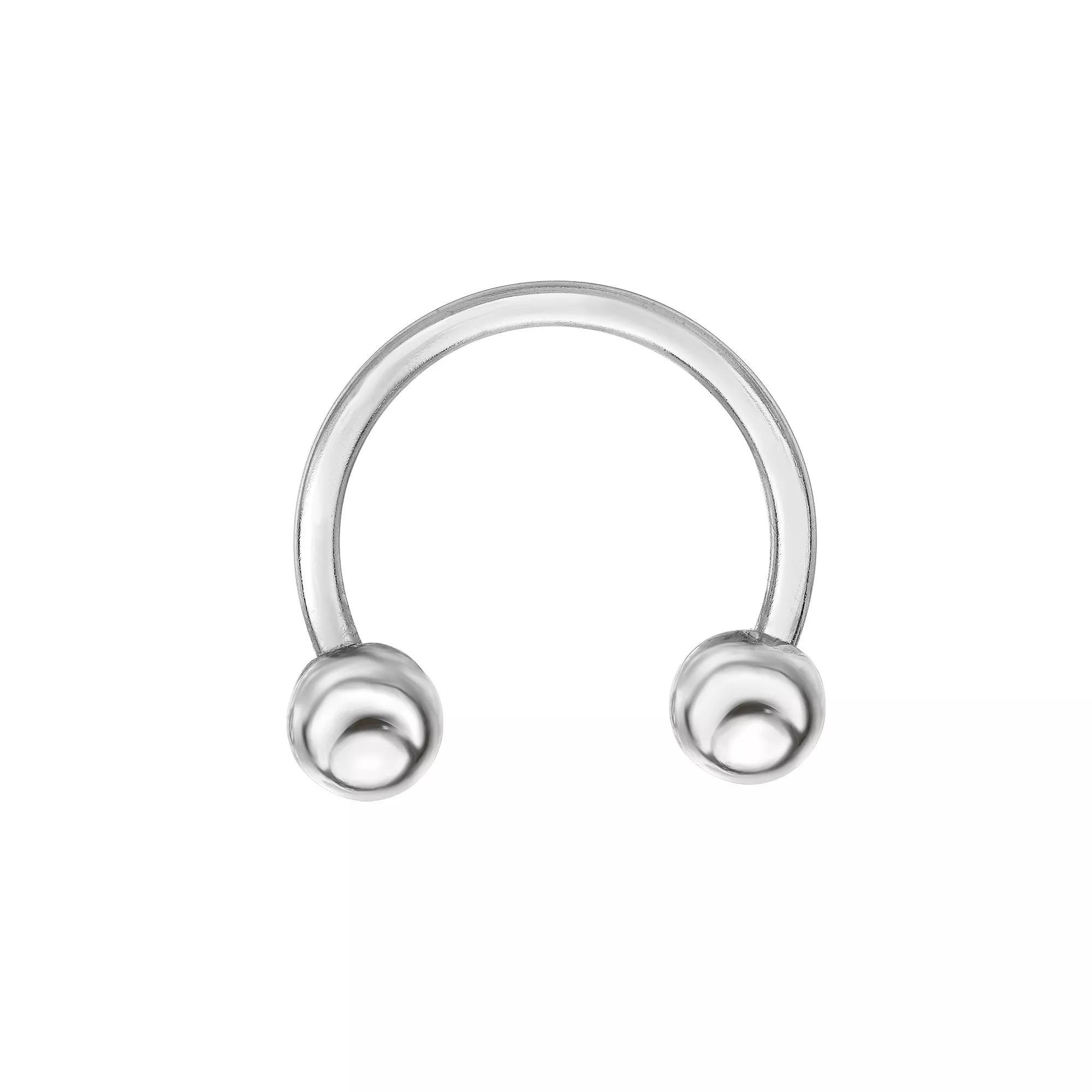 Lila Moon 14k Gold Universal Hoop Ring, Women's, White Product Image