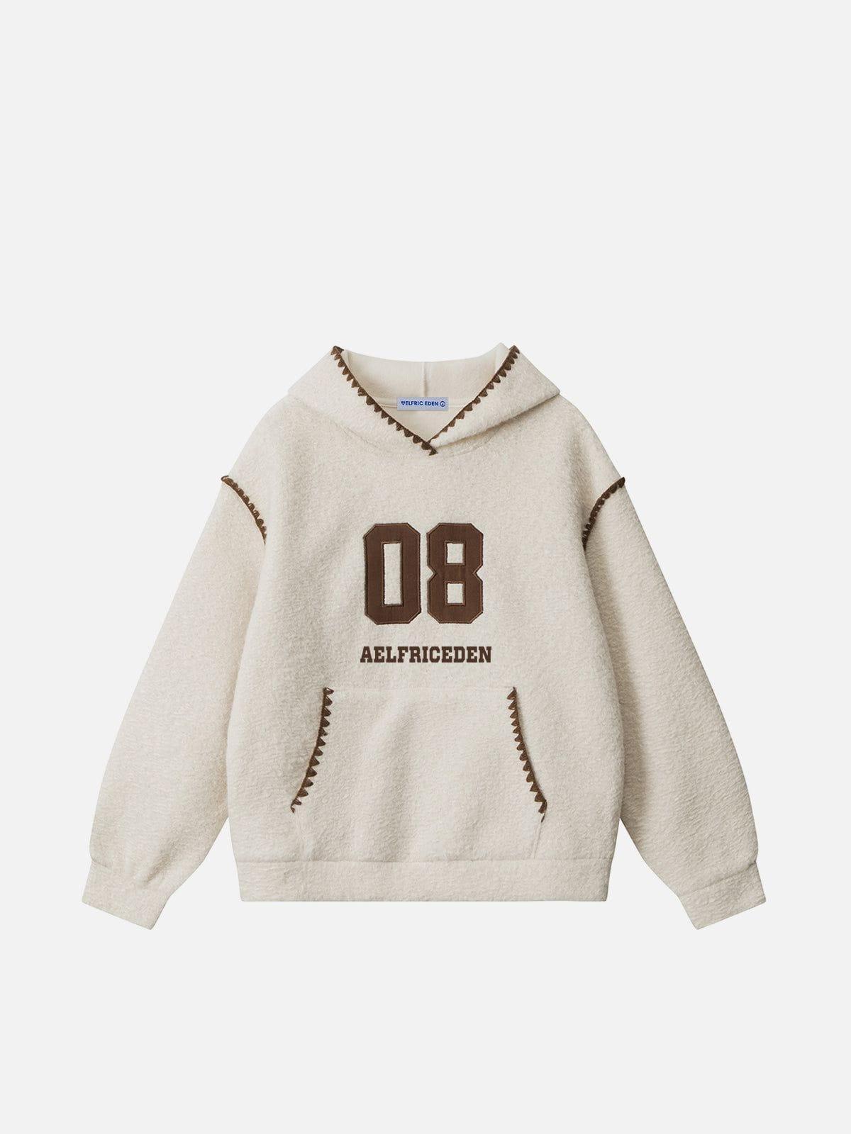 Aelfric Eden Ripple Patchwork Cropped Hoodie Female Product Image