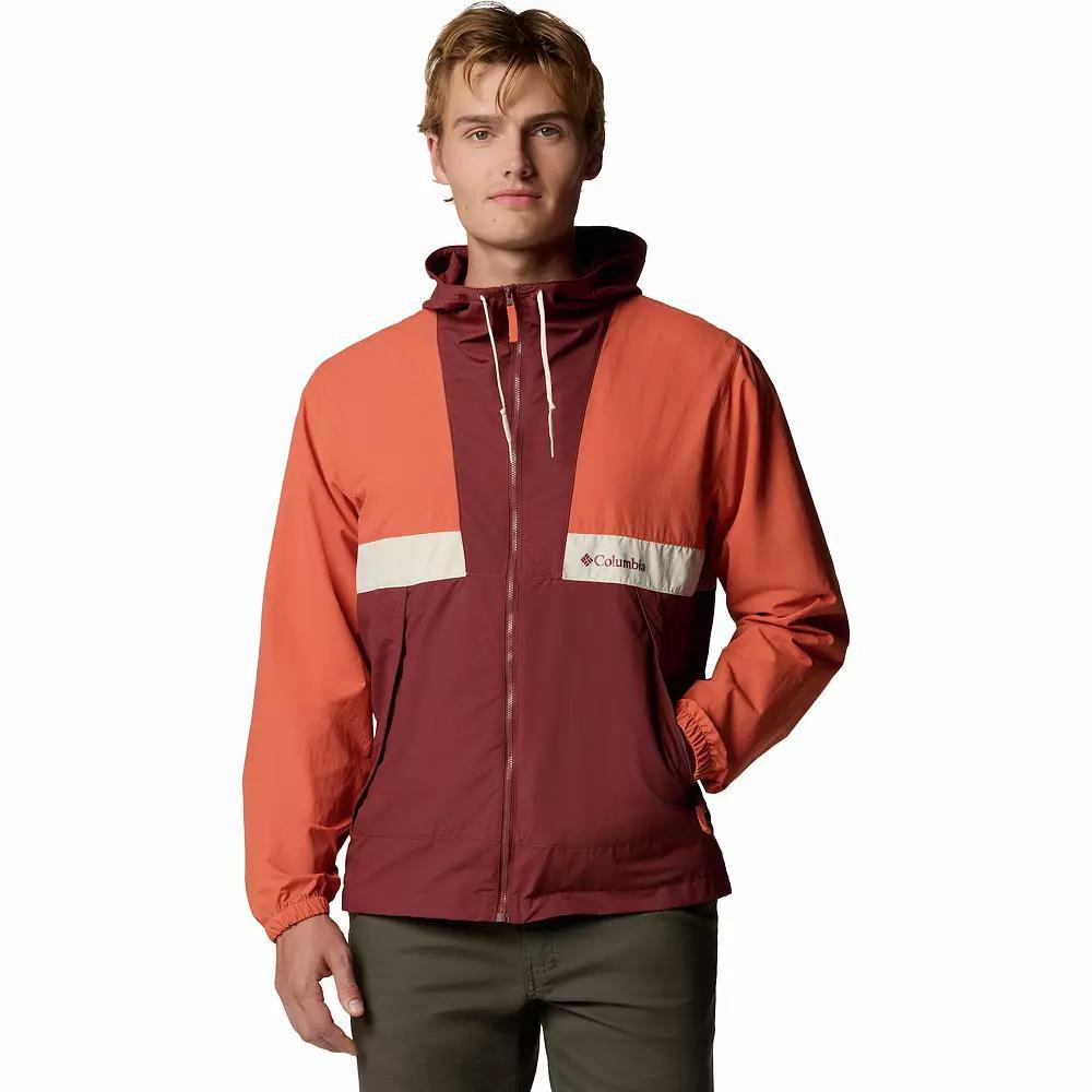 Men's Columbia Spire Valley Hooded Windbreaker, Size: XL, Tuscan Spice Product Image