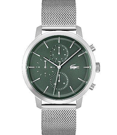 Lacoste Mens Replay Chronograph Silver Stainless Steel Mesh Bracelet Watch Product Image