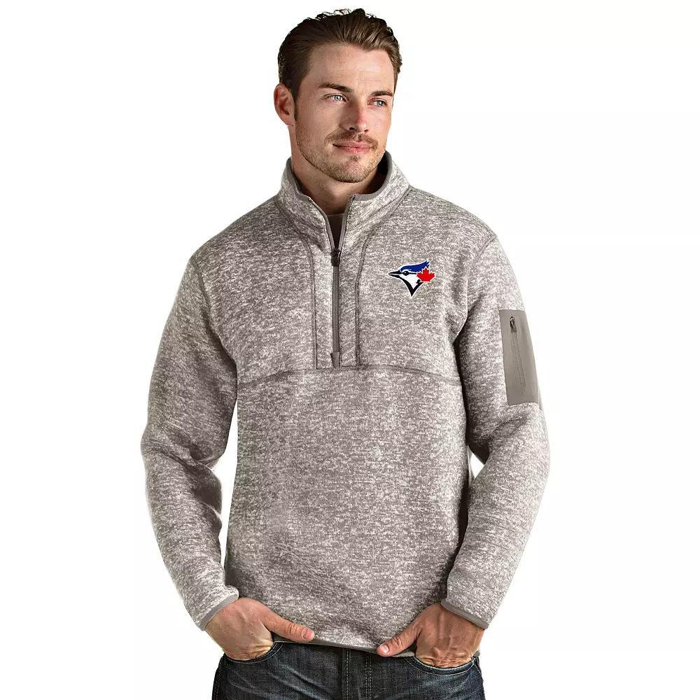 Men's Oakland Athletics 1/4 Zip Pullover Sweater, Size: Medium, Beige Product Image