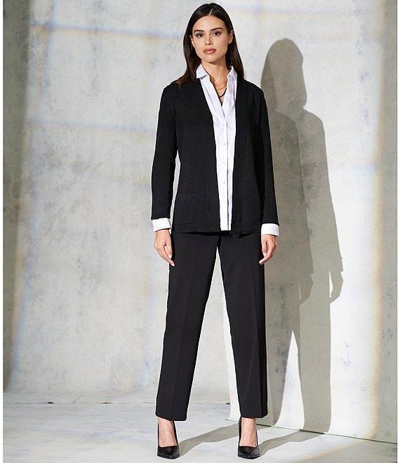 Jones New York Bi-Stretch Tapered Straight Leg Woven Pants Product Image