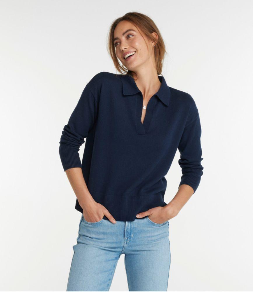 
                            Women's Cotton/Cashmere Sweater, Polo
                         Product Image