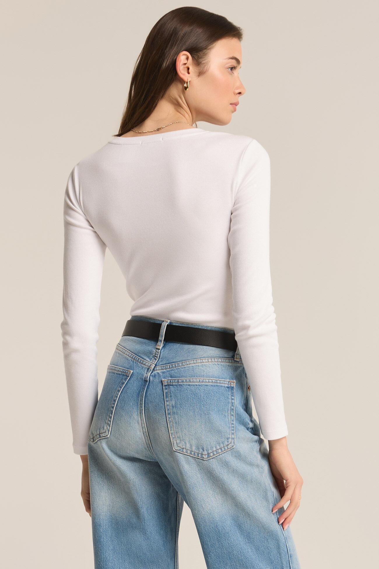 Samara Rib Henley Bodysuit Product Image