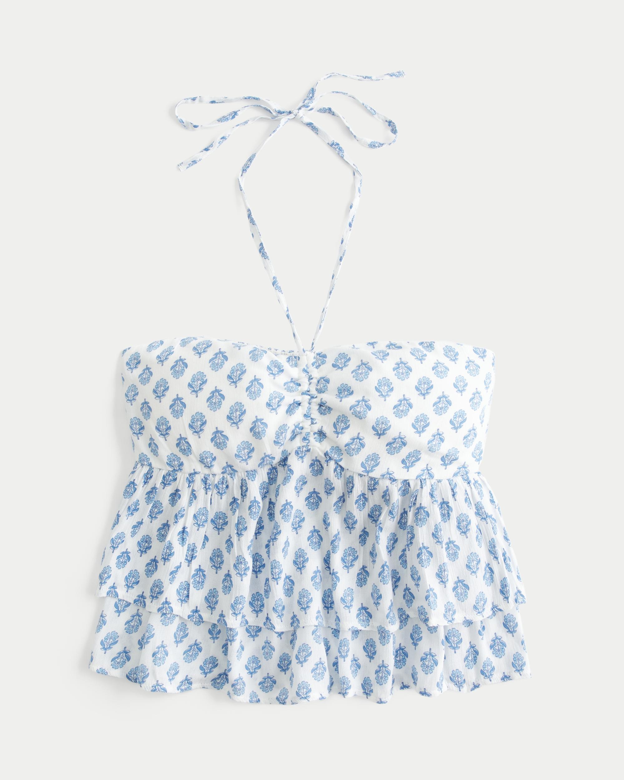 Tiered Halter Babydoll Top Product Image