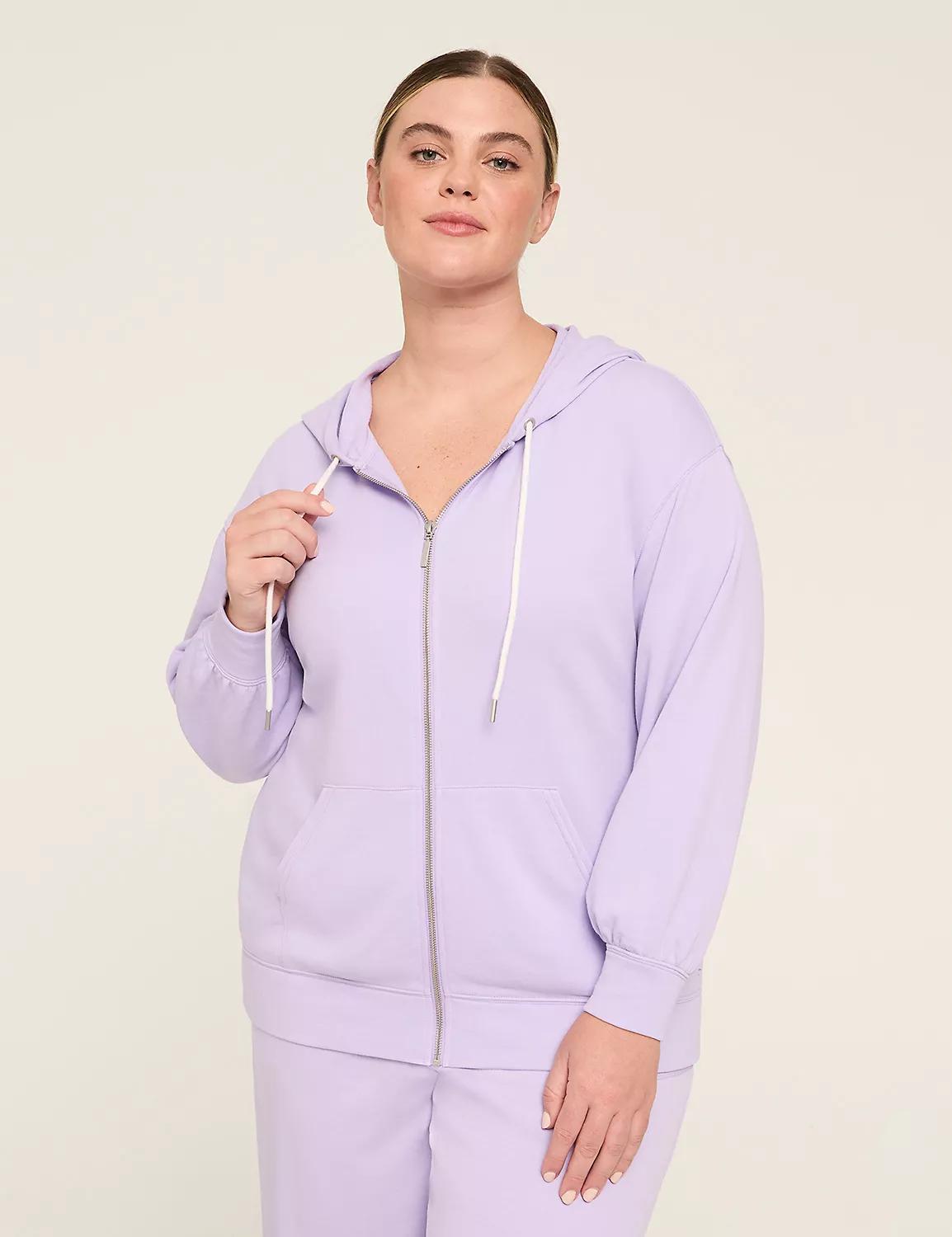 LIVI French Terry Zip-Front Hoodie Product Image