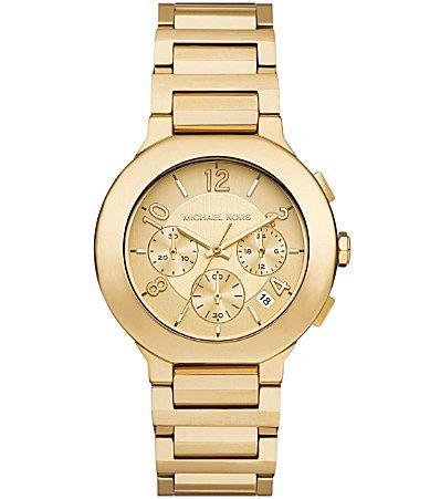Michael Kors Womens Gramercy Chronograph Stainless Steel Chain Link Bracelet Watch Product Image