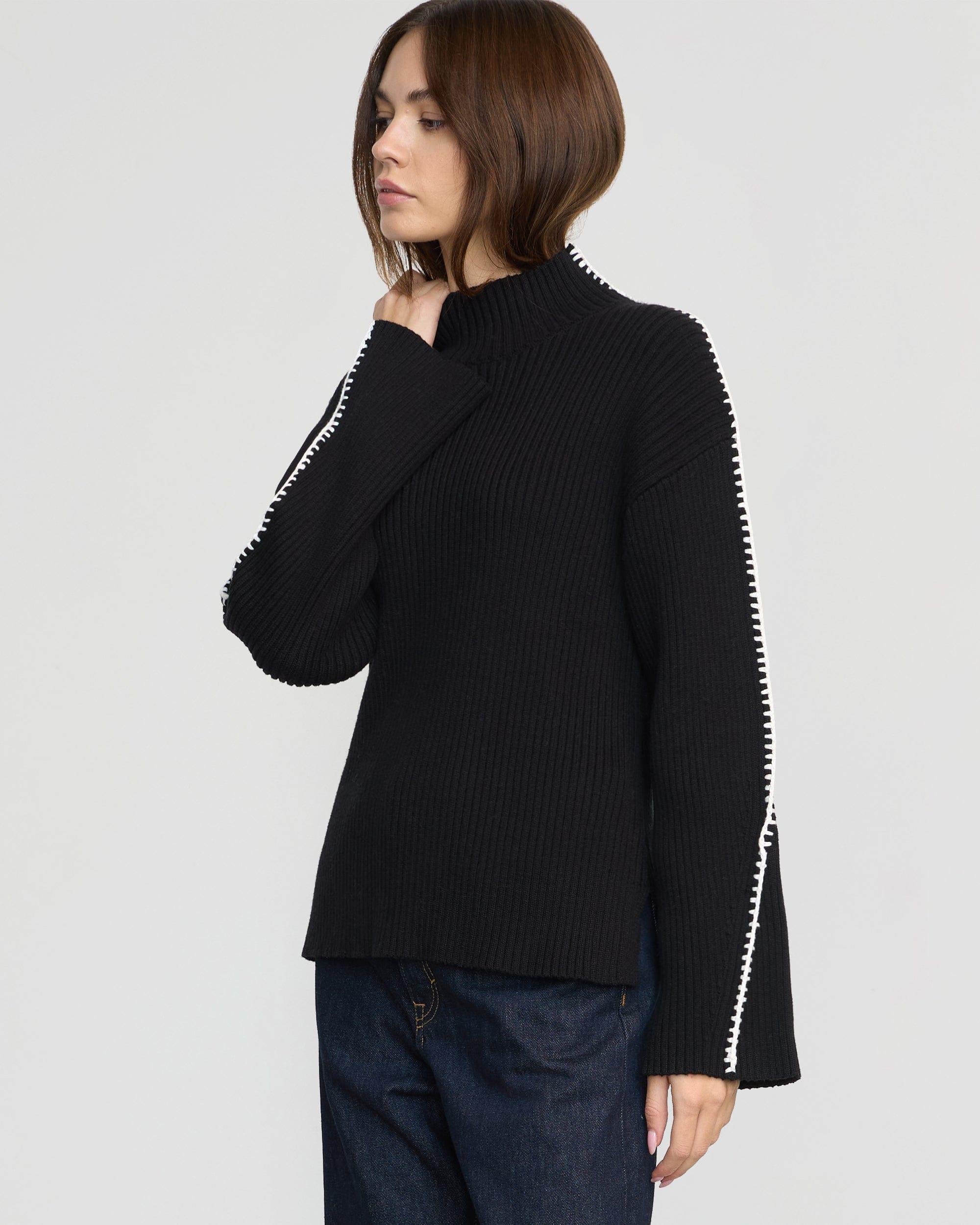 Aki Organic Cotton Contrast Stitch Sweater Product Image