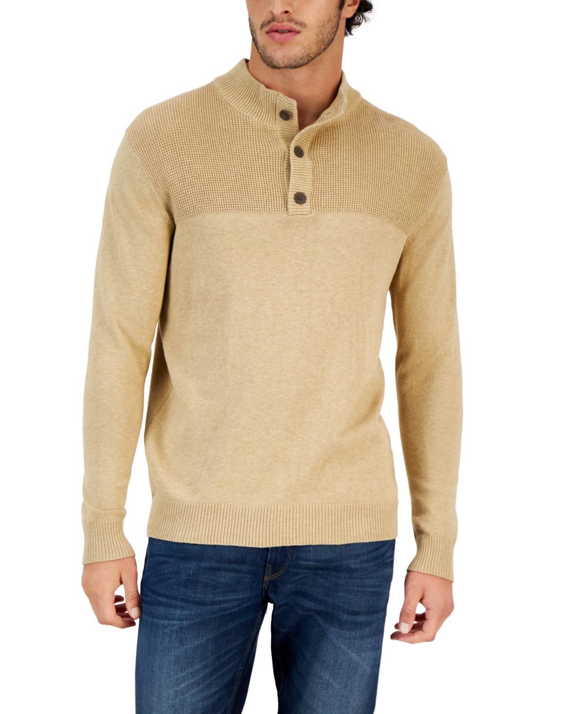 Club Room Mens Button Mock Neck Sweater, Created for Macys Product Image