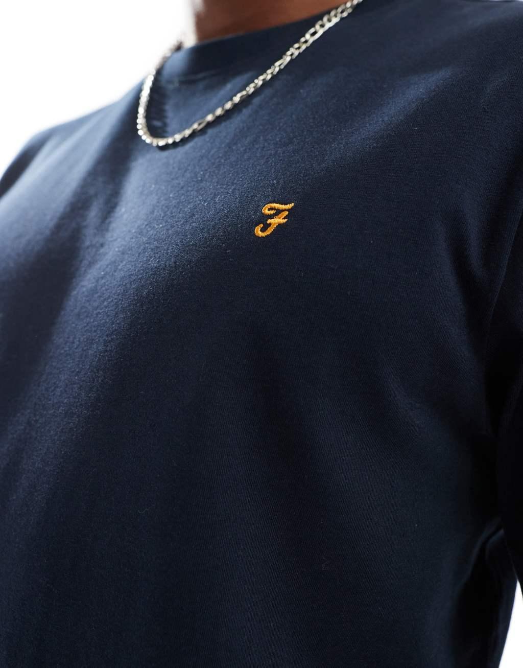 Farah Danny t-shirt in navy Product Image