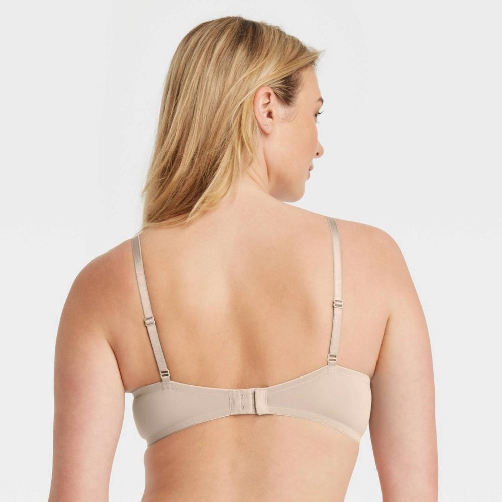 Women's Everyday Lightly Lined Demi T-Shirt Bra - Auden™ Soft Beige 38DDD: Underwire, Adjustable Straps Product Image