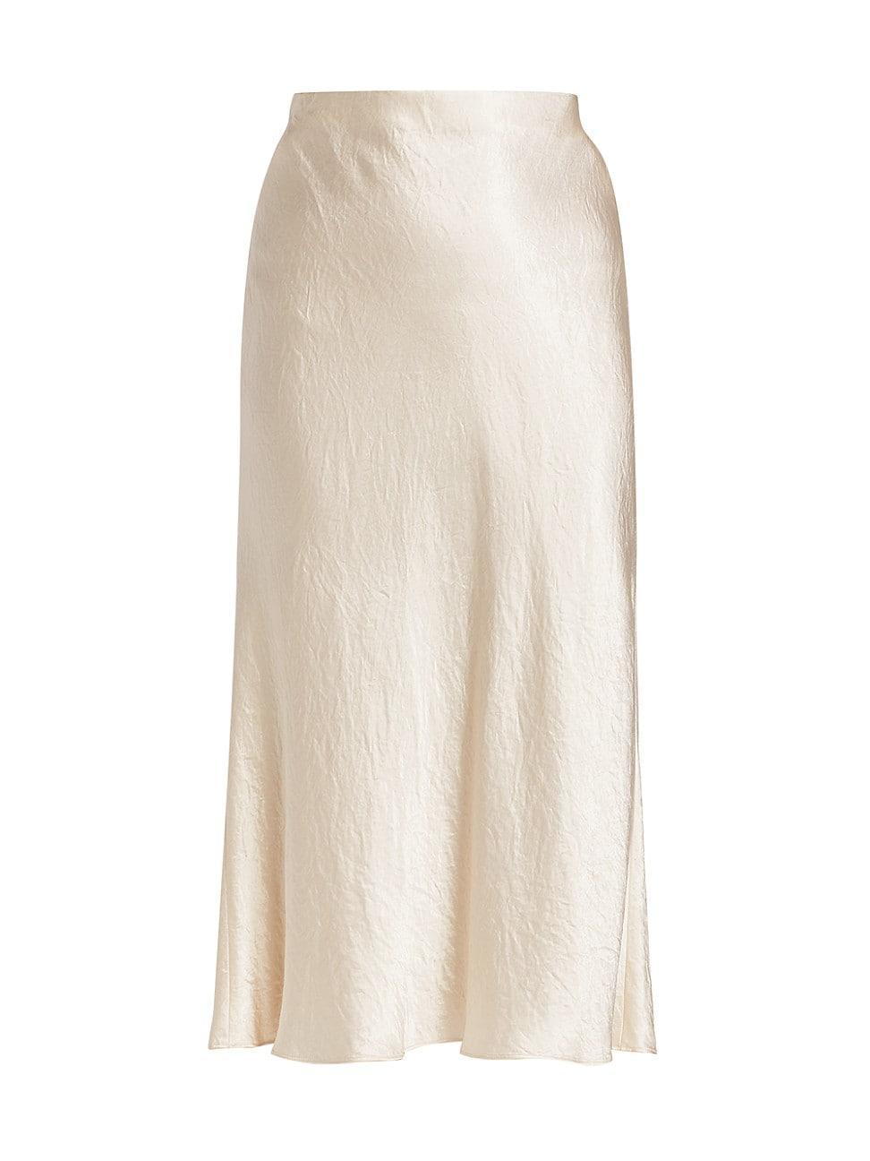 Womens Satin Midi-Skirt Product Image