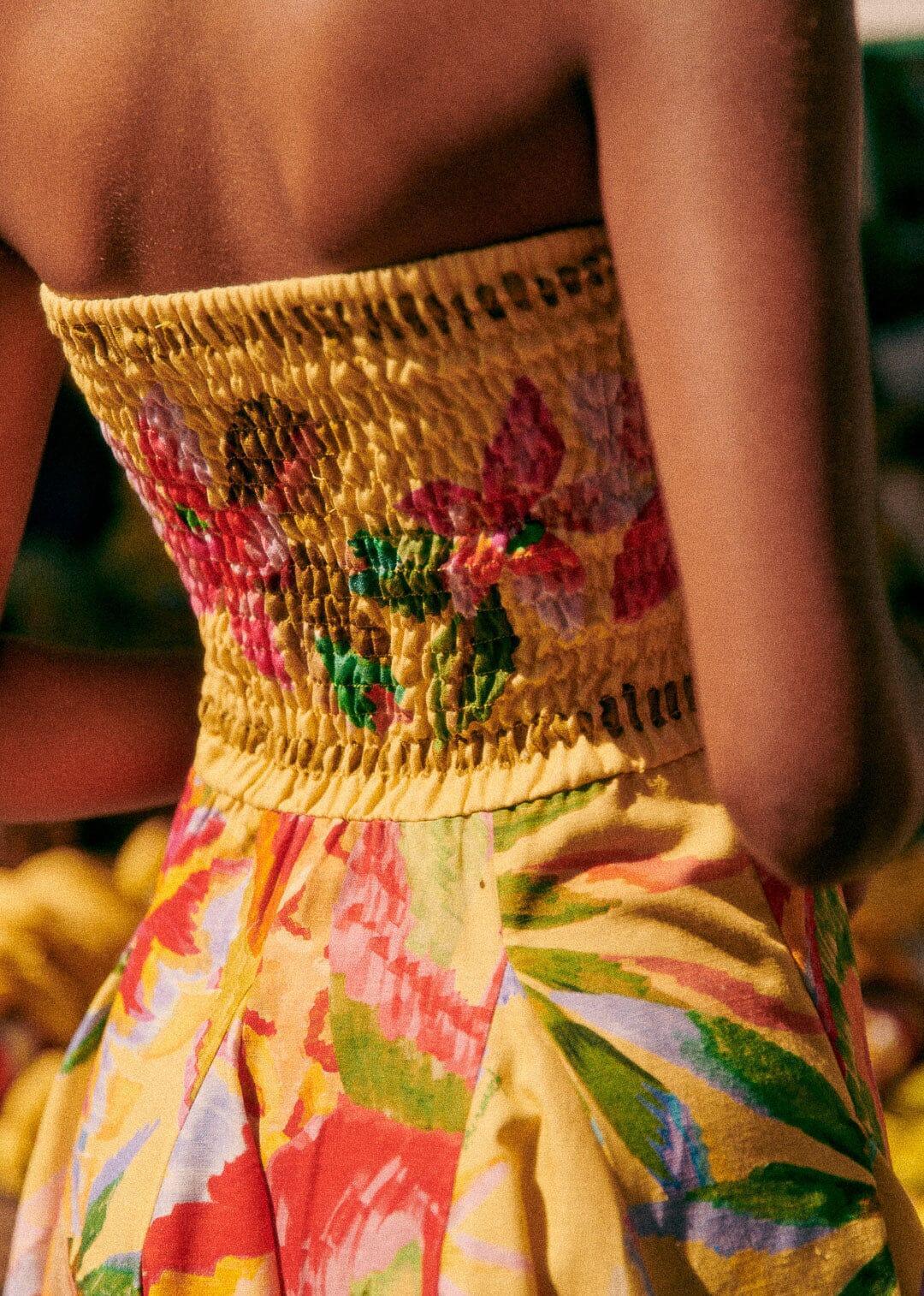 Summer Forest Yellow Olinda Short Dress, SUMMER FOREST YELLOW / XL Product Image