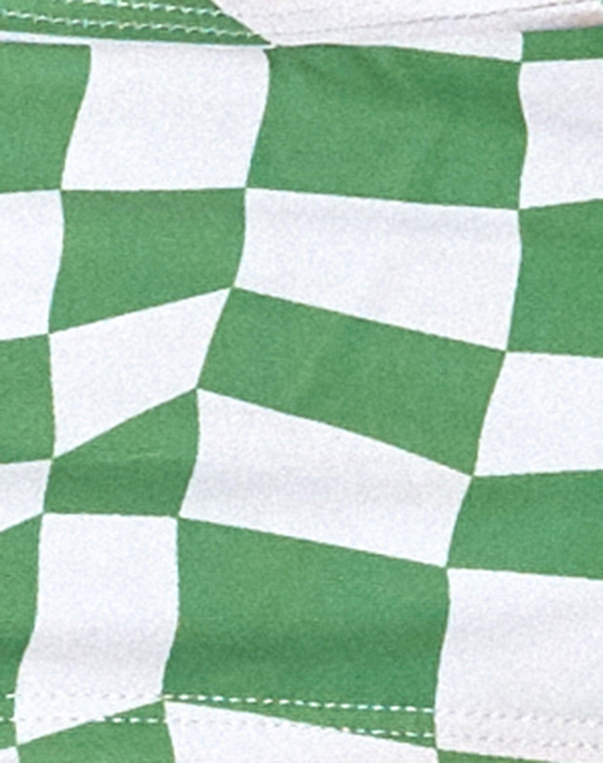 Elvina Bikini Top in Square Flag Green Product Image