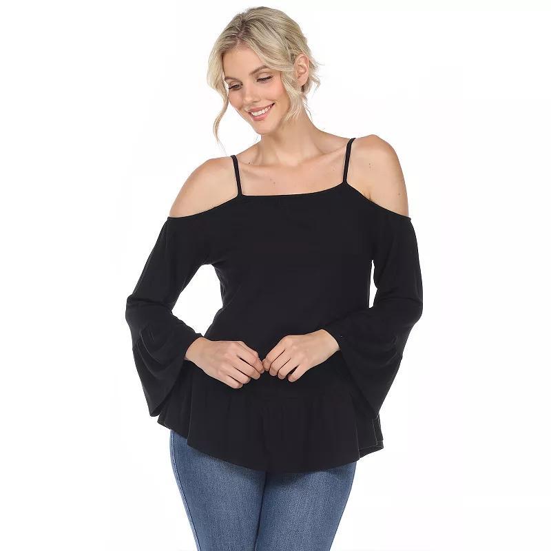Cold Shoulder Ruffle Sleeve Top Product Image