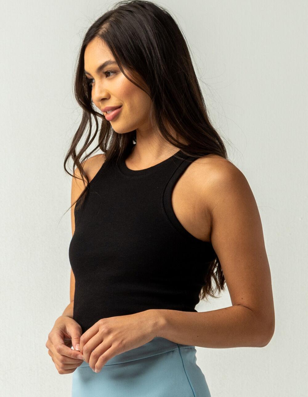TILLYS High Neck Womens Tank - BLACK Product Image