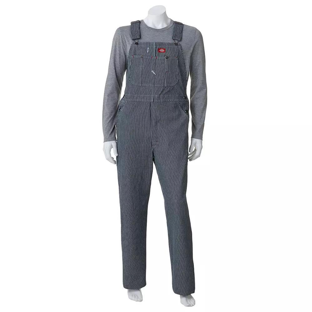 Mens Dickies Striped Bib Overalls Product Image