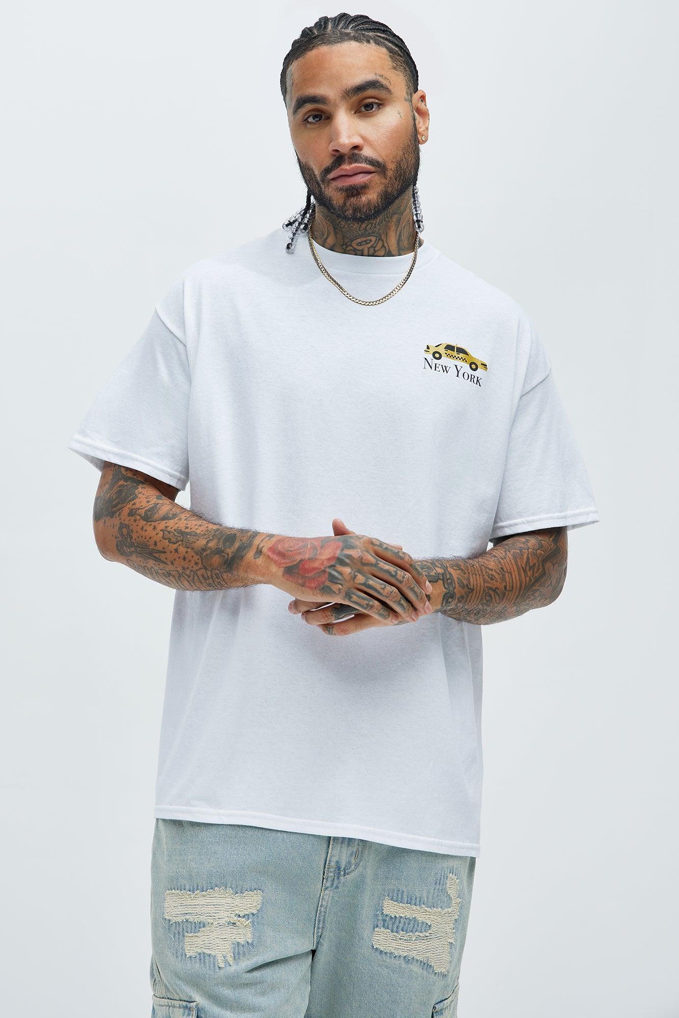 New York Street Painting Short Sleeve Tee - White Product Image