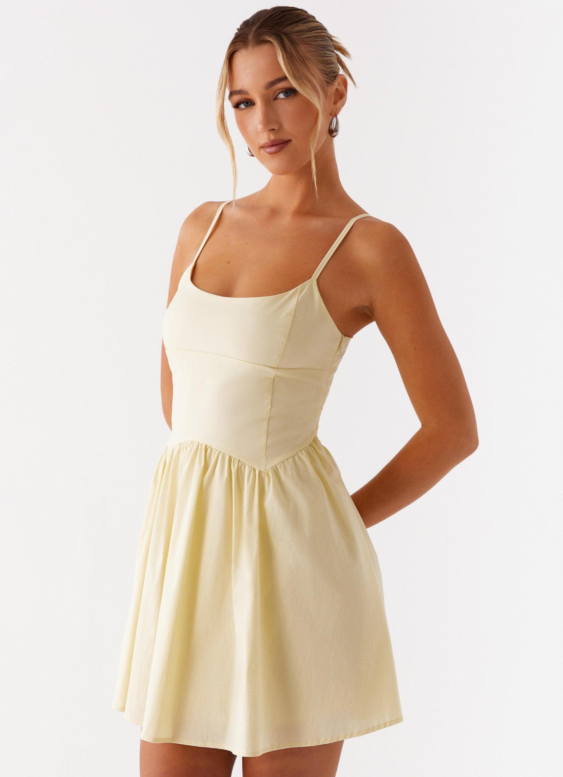Tesoro Mio Mini Dress - Yellow Product Image