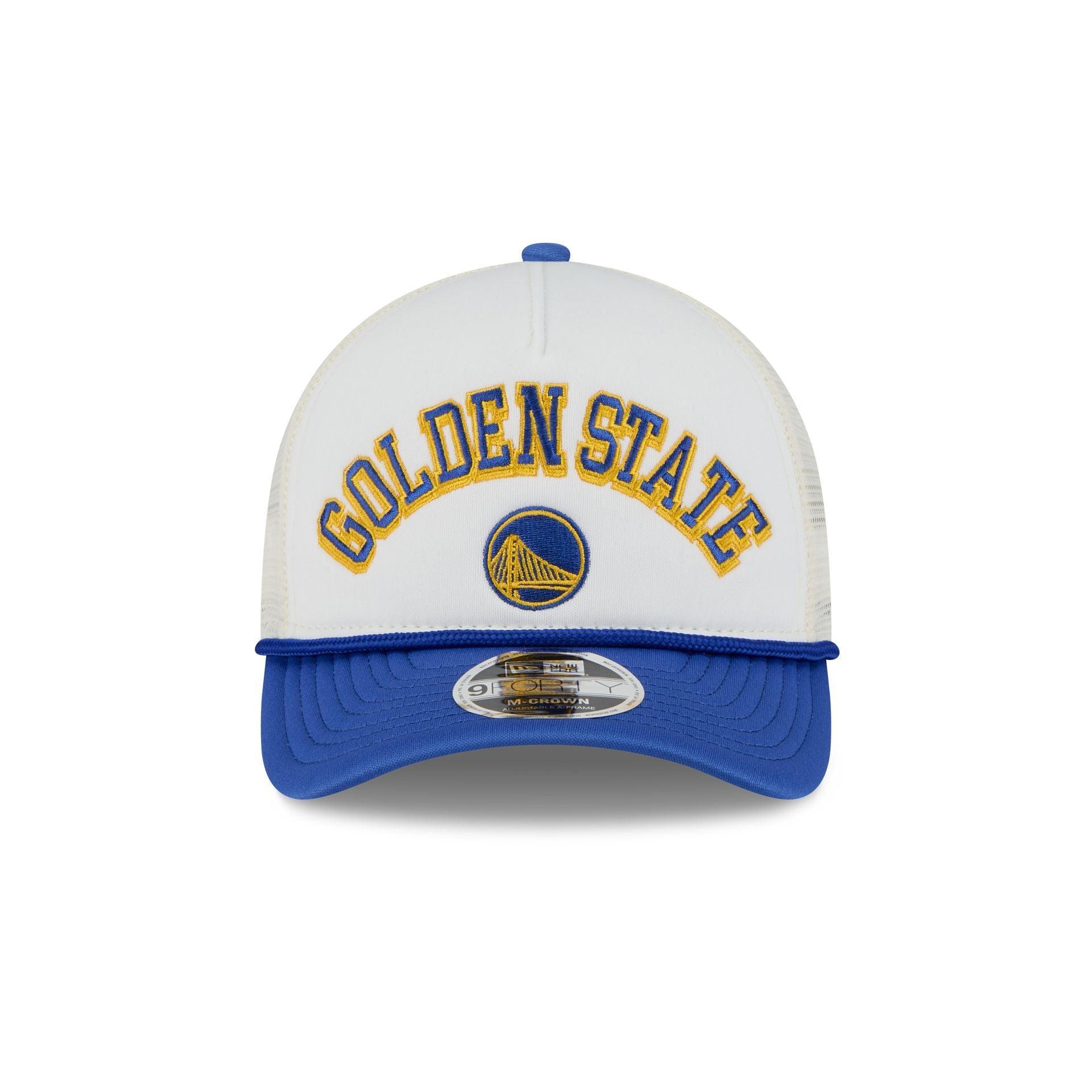 Golden State Warriors Chrome Arch 9FORTY M-Crown A-Frame Trucker Hat Male Product Image
