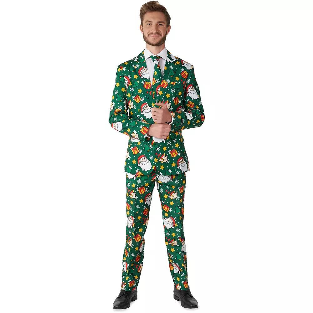 Men's Suitmeister Santa Elves Christmas Holiday Novelty Suit Set, Size: Medium, Green Product Image