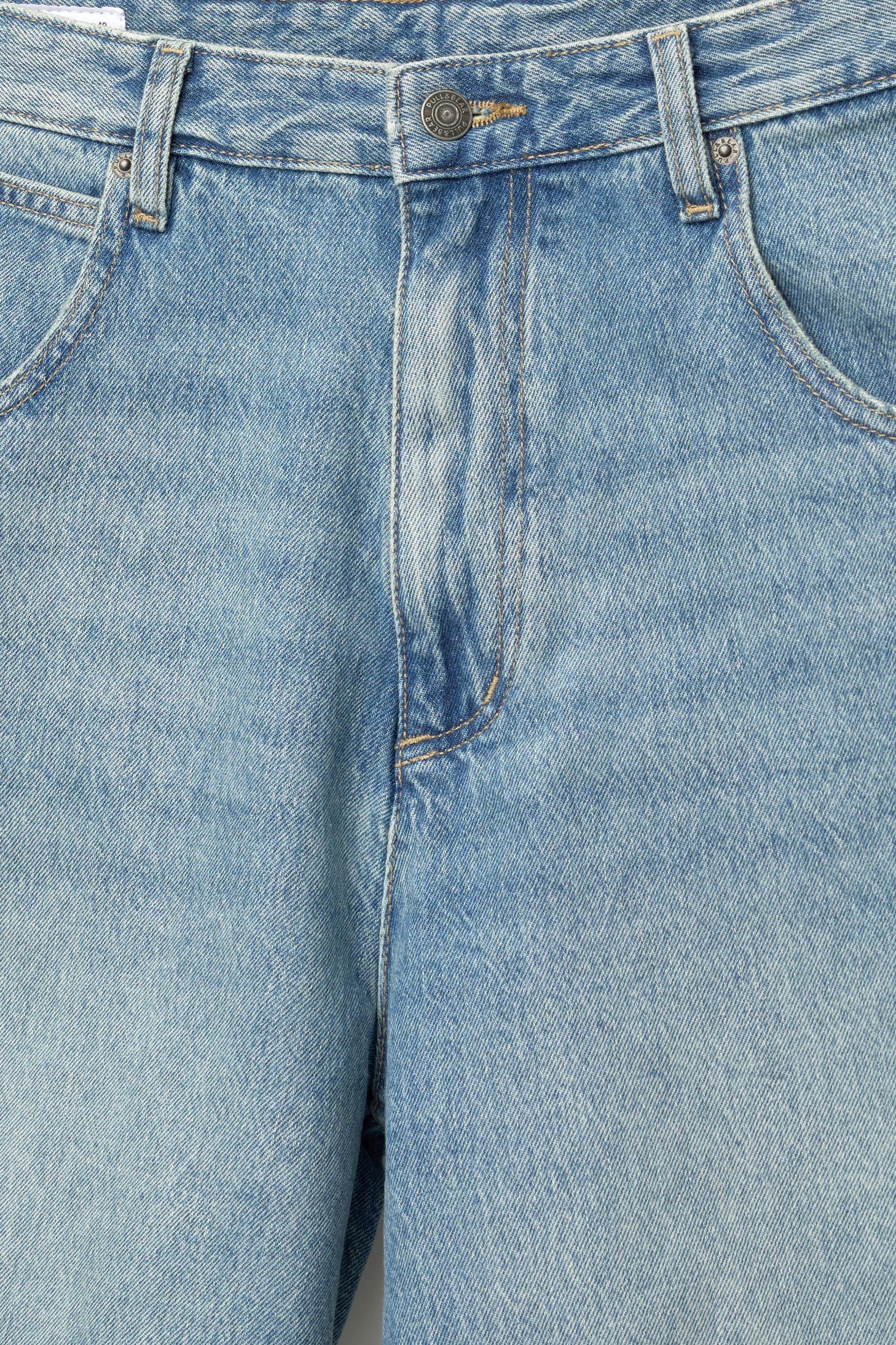 Denim short fit Bermuda shorts Product Image