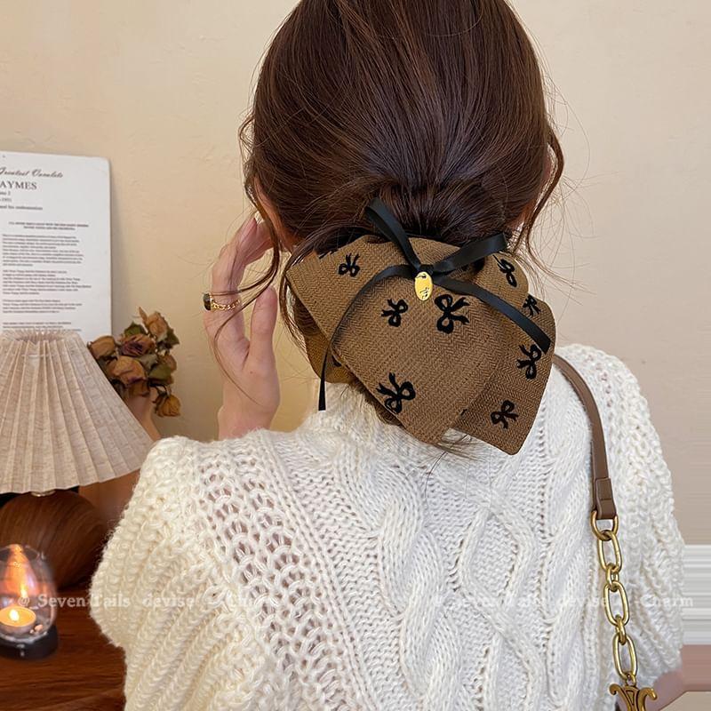 Bow Print Hair Scrunchie Product Image