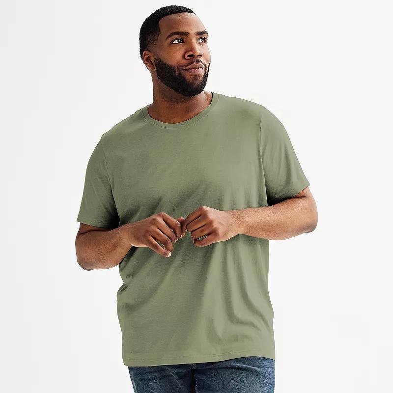 Big & Tall Sonoma Goods For Life® Short Sleeve Crewneck T-Shirt, Men's, Size: 5XB, Dark Brown Product Image