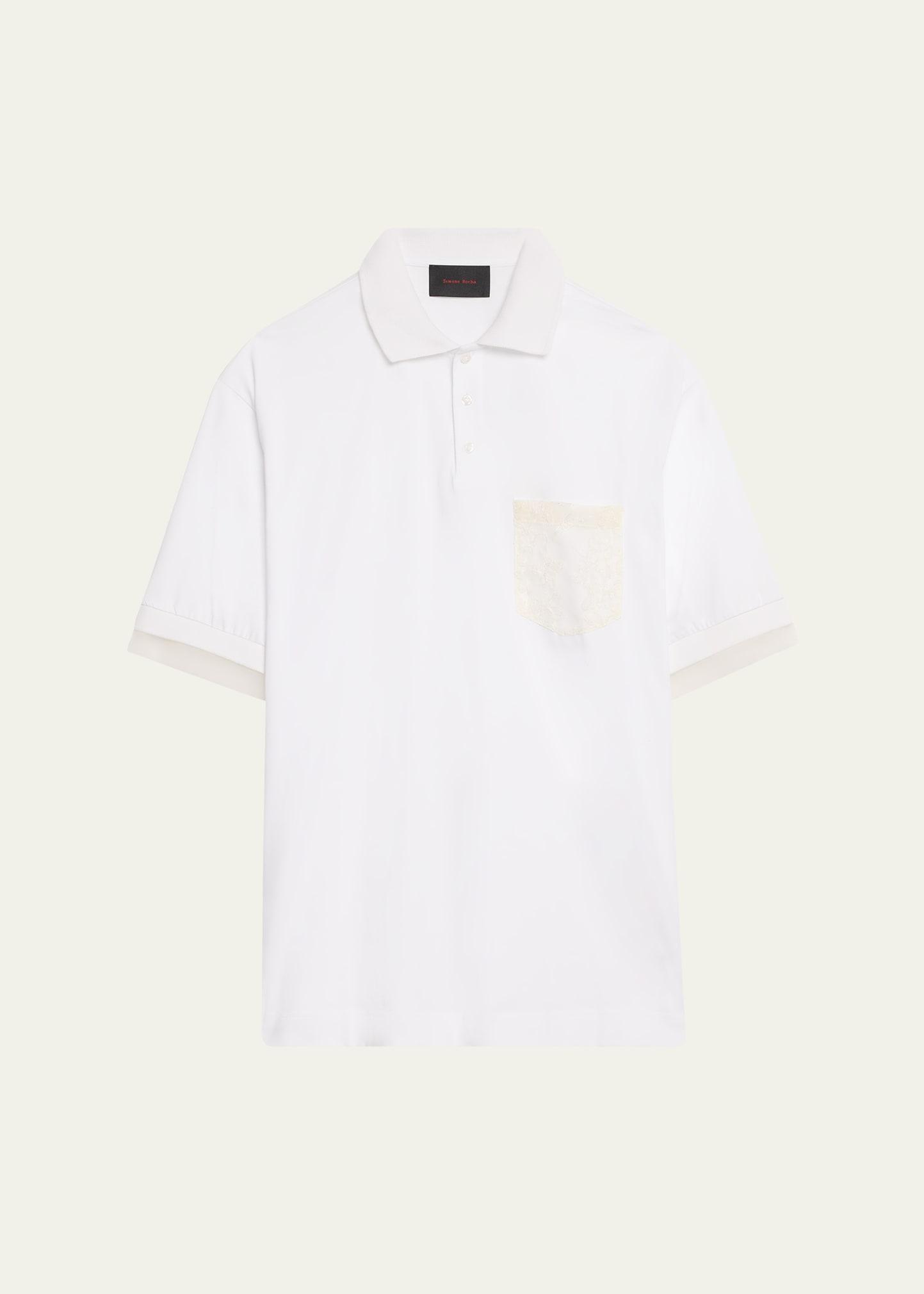 Mens Lace-Pocket Polo Shirt Product Image