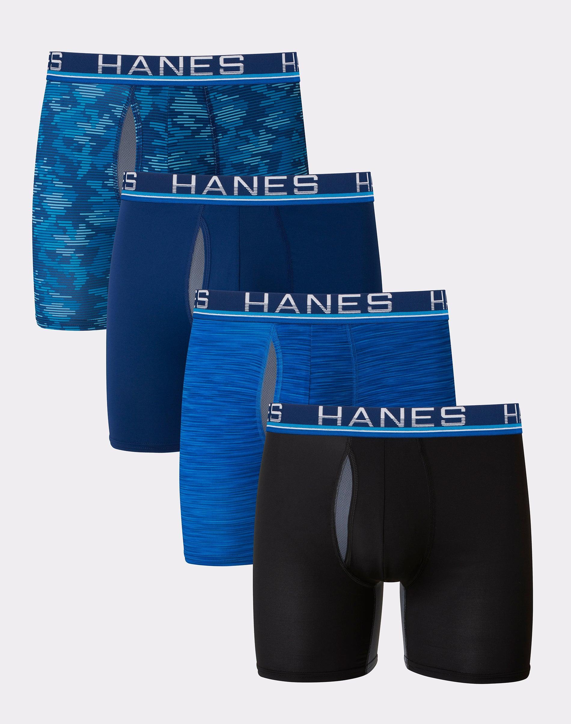Hanes Ultimate Mens Performance Boxer Brief Underwear, X-Temp, Assorted 4-Pack 2XL Product Image