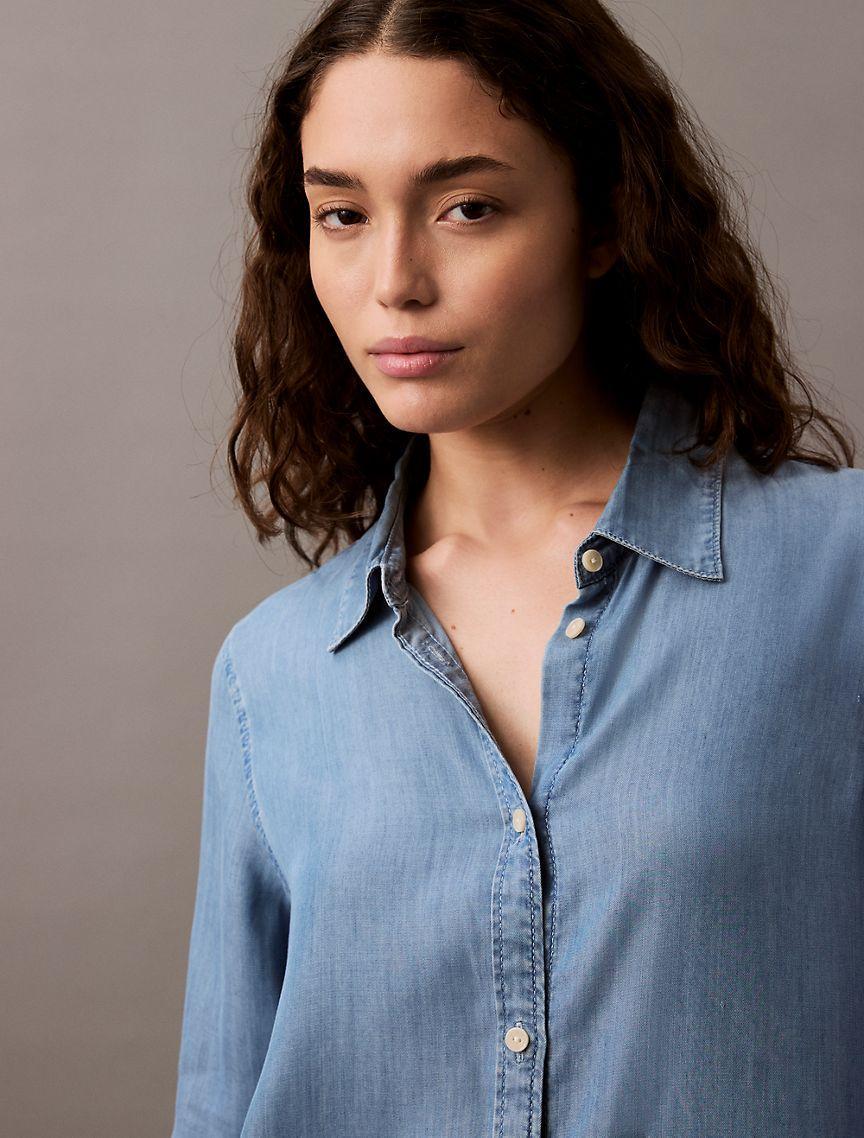 Lyocell Button-Down Shirt Product Image