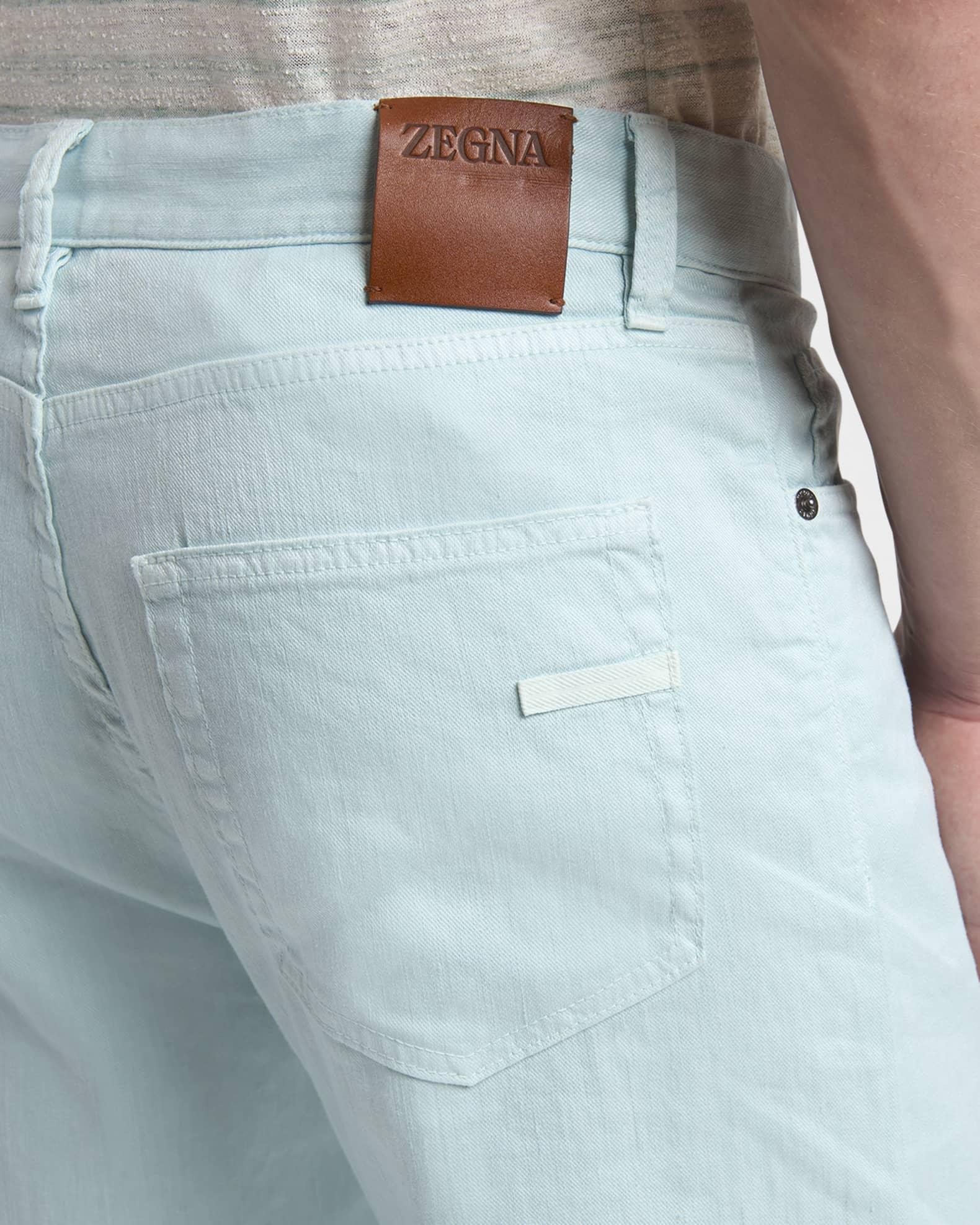Men's Comfort Linen and Cotton Five-Pocket Pants Product Image
