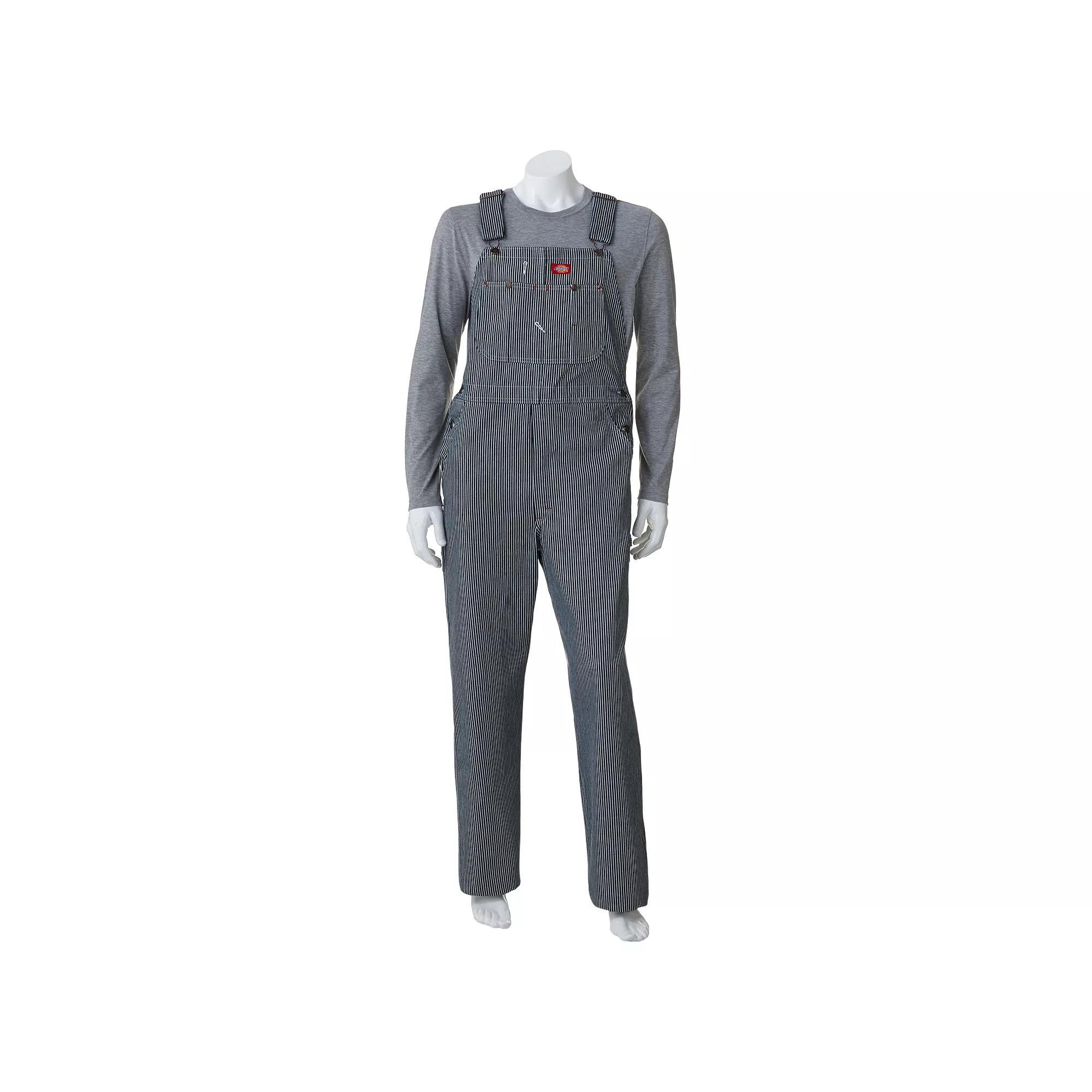 Mens Dickies Striped Bib Overalls Product Image